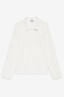 Rory Modal Rib Sleep Shirt in Seashell Cream