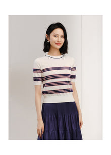 Round Neck Sweater | White