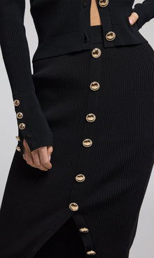 Addie Rib Skirt | Black