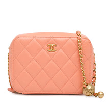 Chanel | Pre-Owned CC Quilted Lambskin Pearl Crush Camera Bag | Orange/Peach