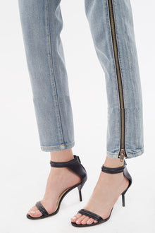 Zippered Denim Pant | Indigo
