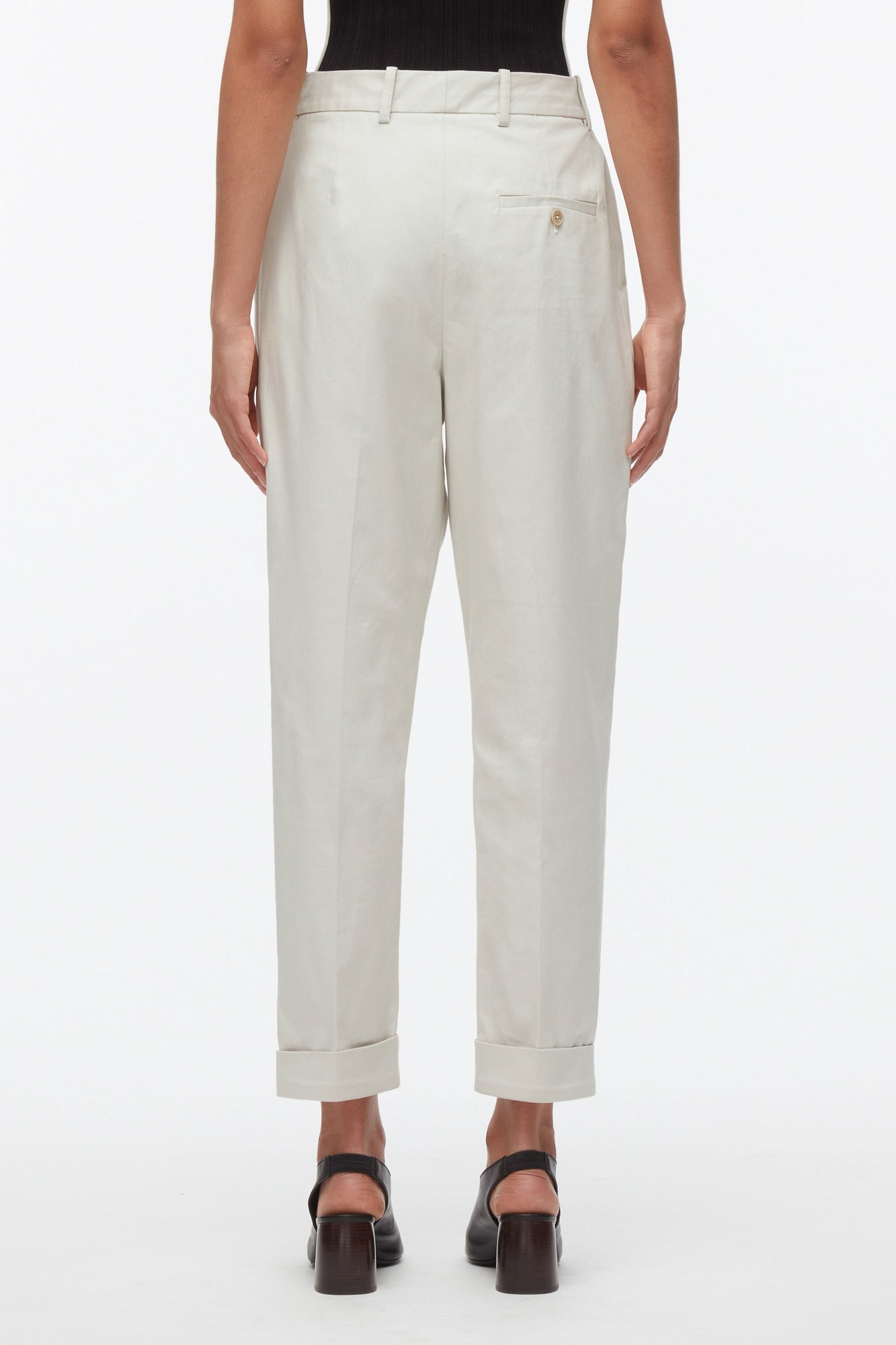 Utility Cropped Trouser | Cement