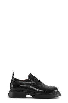 Everyday Lace Up Derby Tonal Naplack | Black/Black