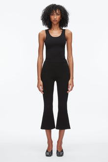 Compact Cropped Kickflare Pant | Black
