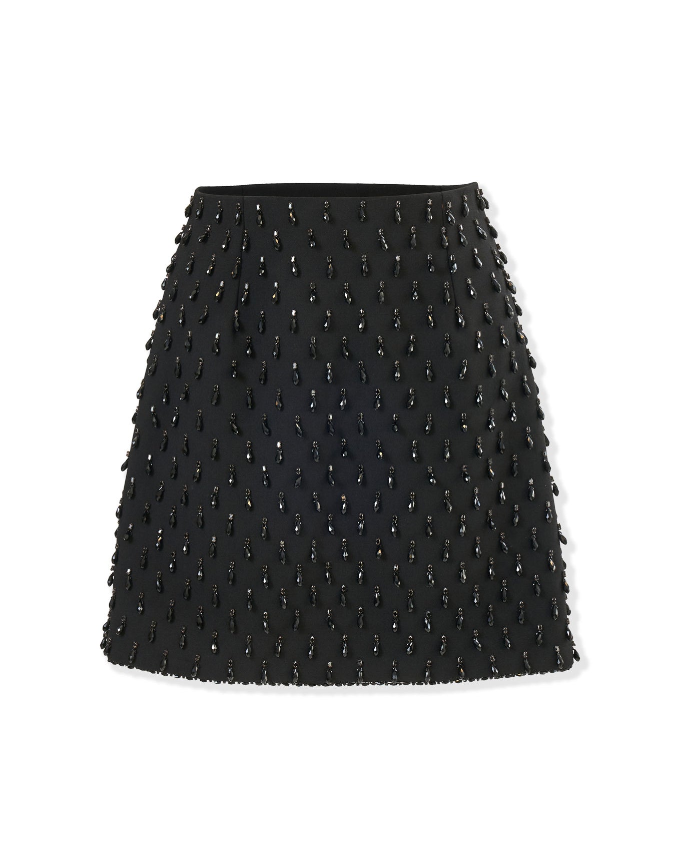 Embroidered Mini Skirt | Black