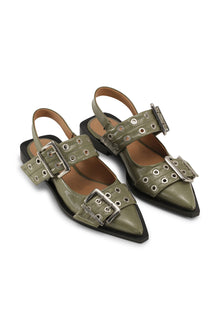 Feminine Buckle Ballerina Naplack | Kalamata