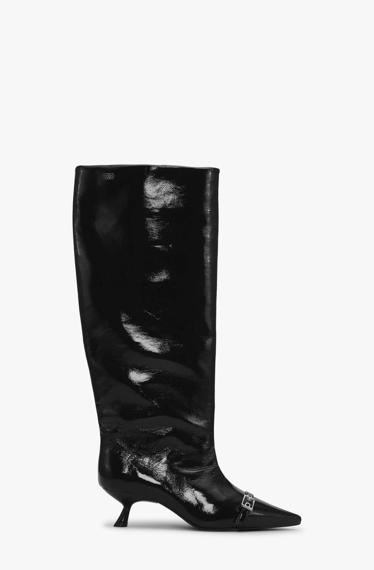 Eyelets Slouchy High Shaft Boot Naplack | Black