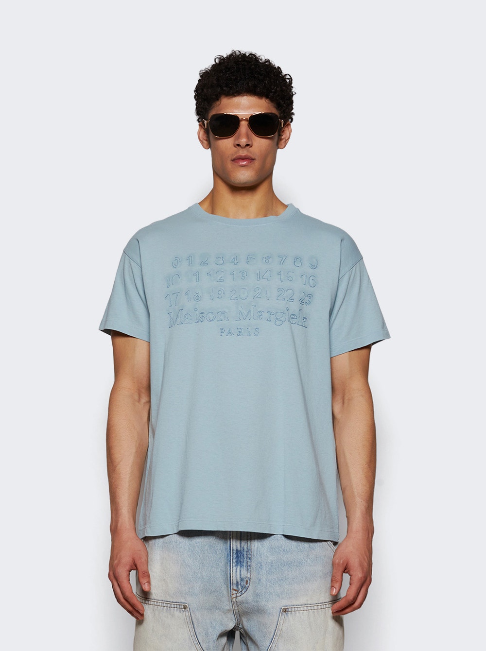 Men | Maison Margiela | Stamp Logo Tee | Baby Blue