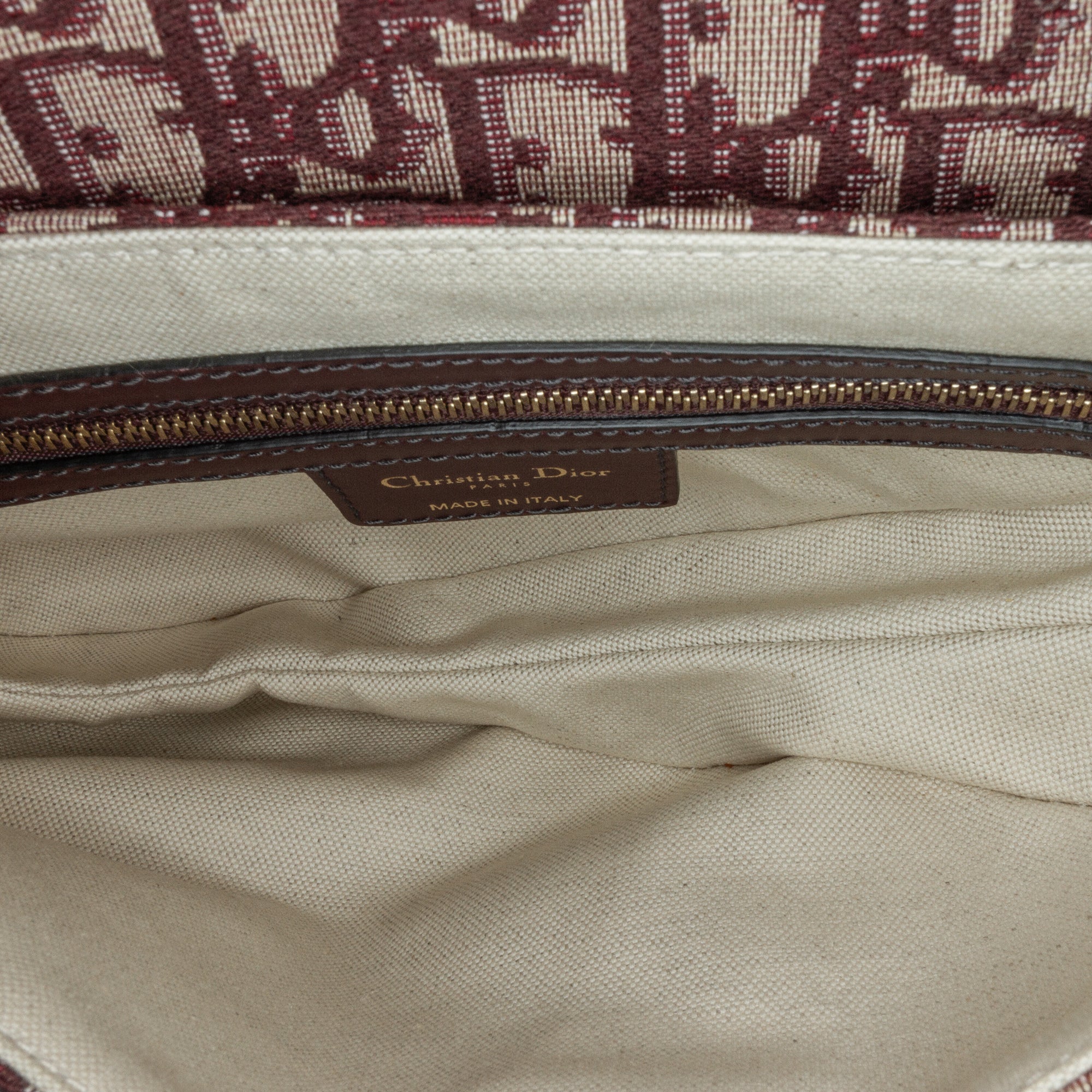 Dior | Pre-Owned Oblique Canvas Saddle Bag | Red