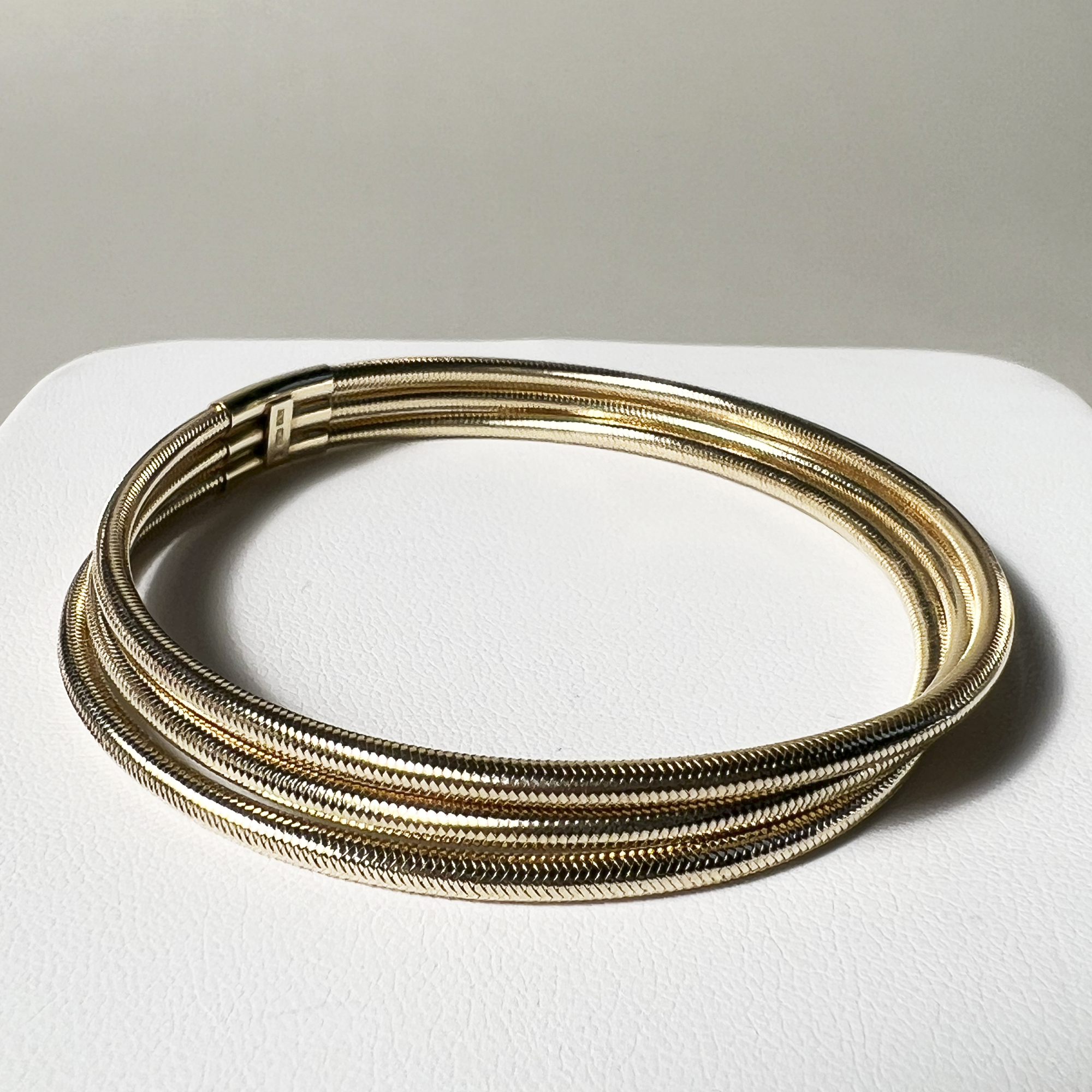 Trio Liquid Stretch Bracelet | 14K Yellow Gold