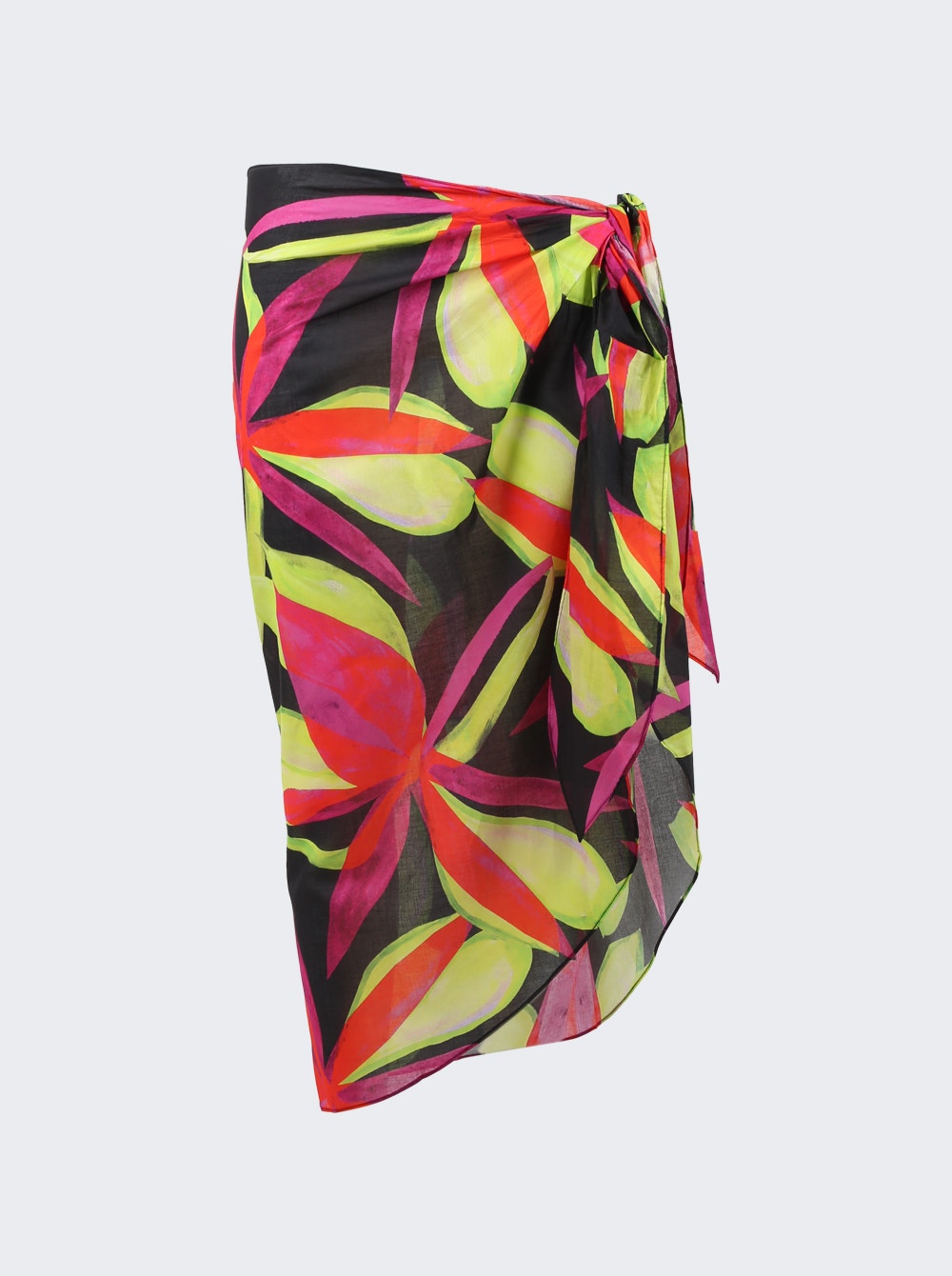 Women | Louisa Ballou | Sarong With Ties | Electric Pink Flower