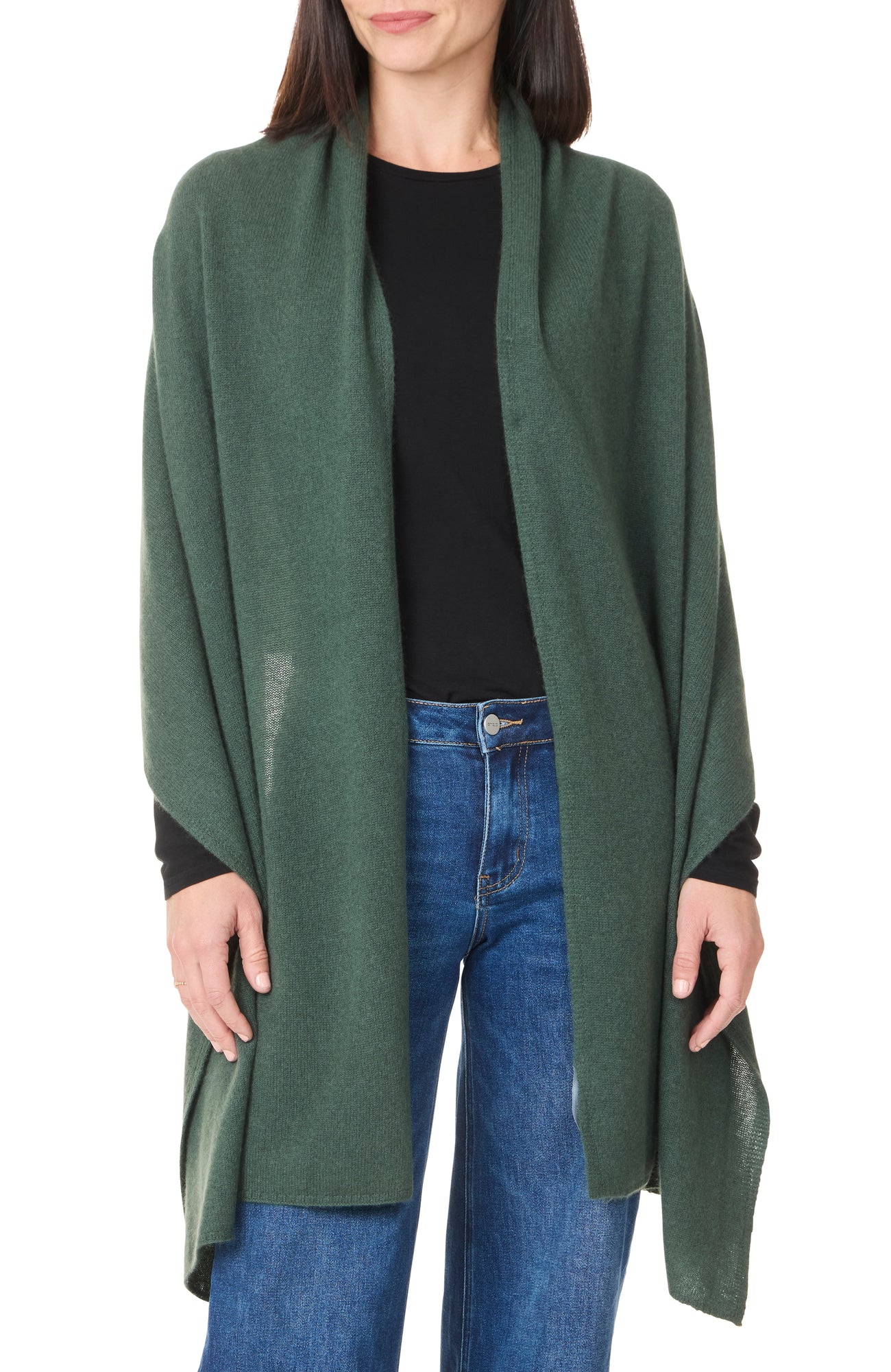 Amicale Cashmere | Women | Cashmere Travel Wrap | Green