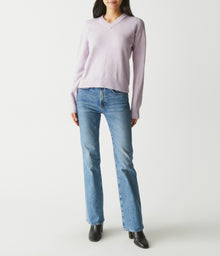 Wes V-Neck Pullover Sweater | Amethyst