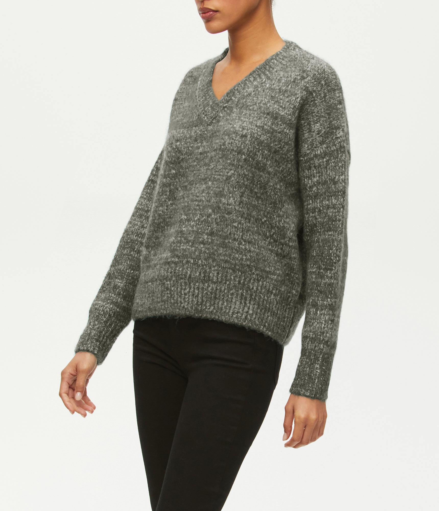 Rylie V-Neck Pullover Sweater | Shadow
