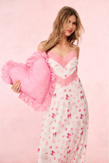 Serita Bow & Kiss Print Maxi Dress | Rosey Dream