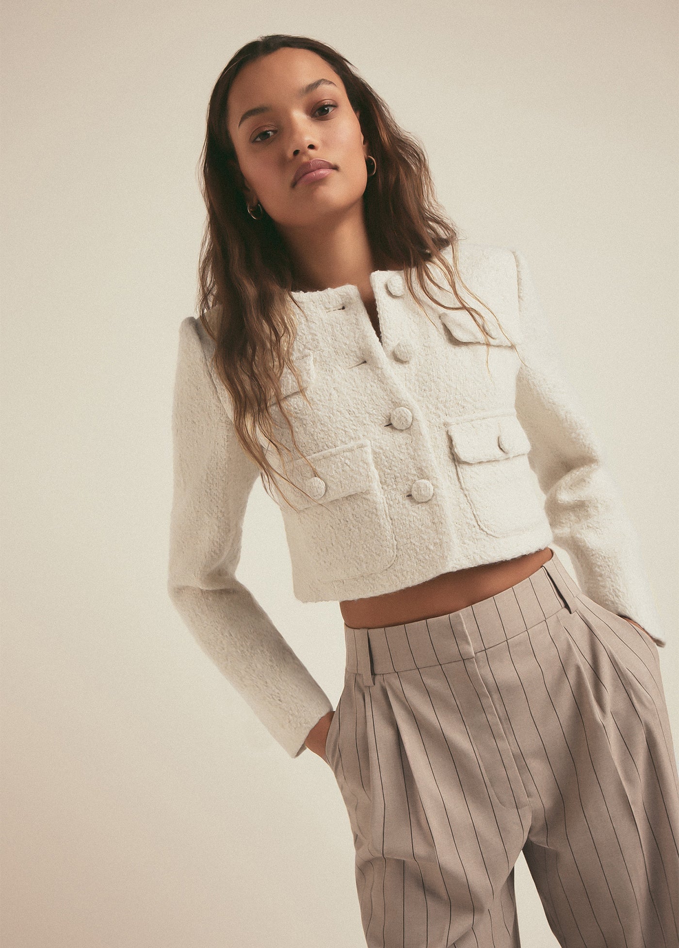 white boucle
