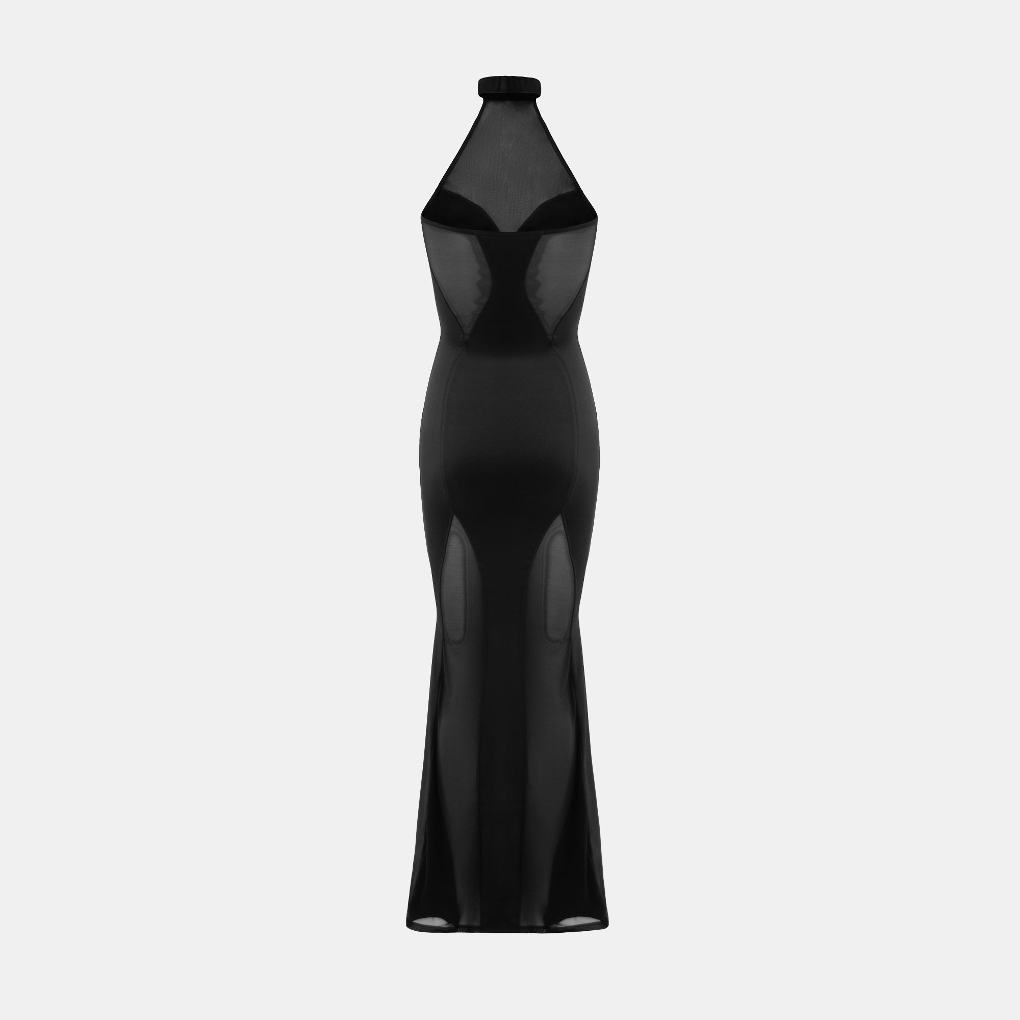 OW Collection SIERRA Halter Neck Dress Dress 002 - Black Caviar