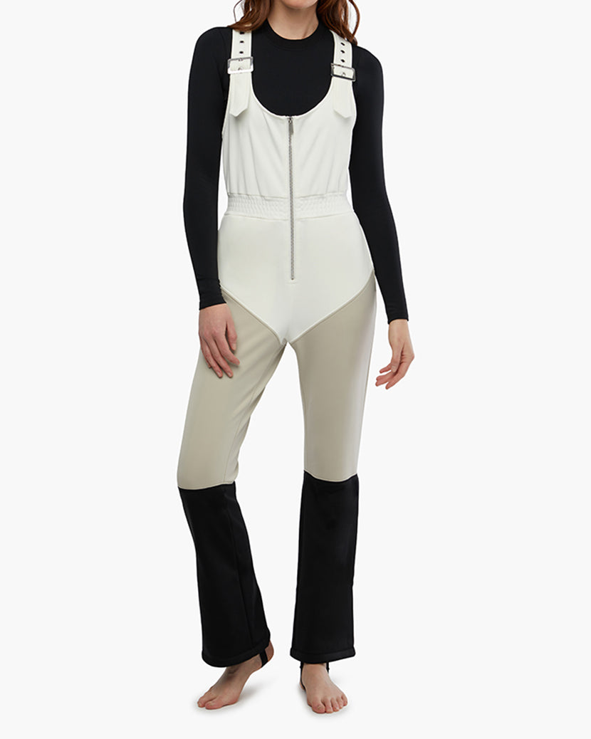 Sleeveless Ski Suit | Off White/Taupe/Black