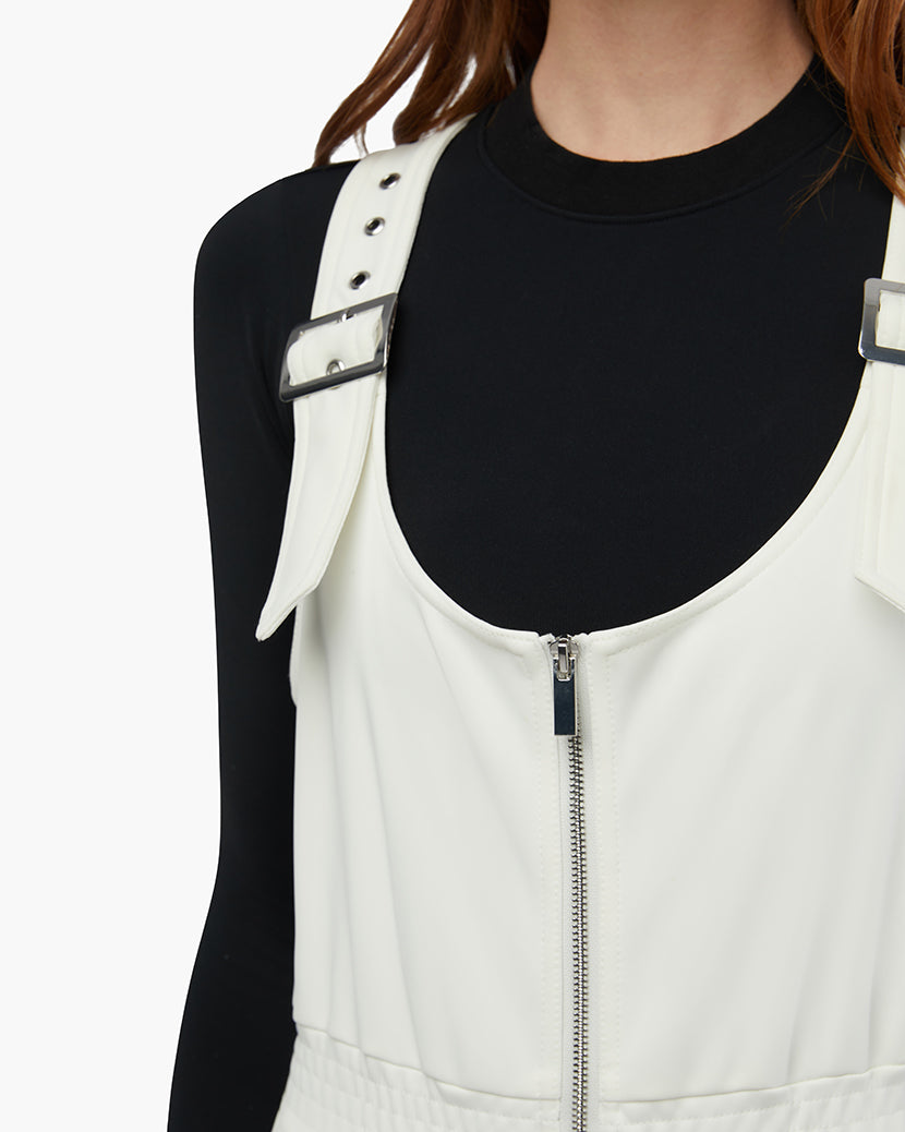 Sleeveless Ski Suit | Off White/Taupe/Black