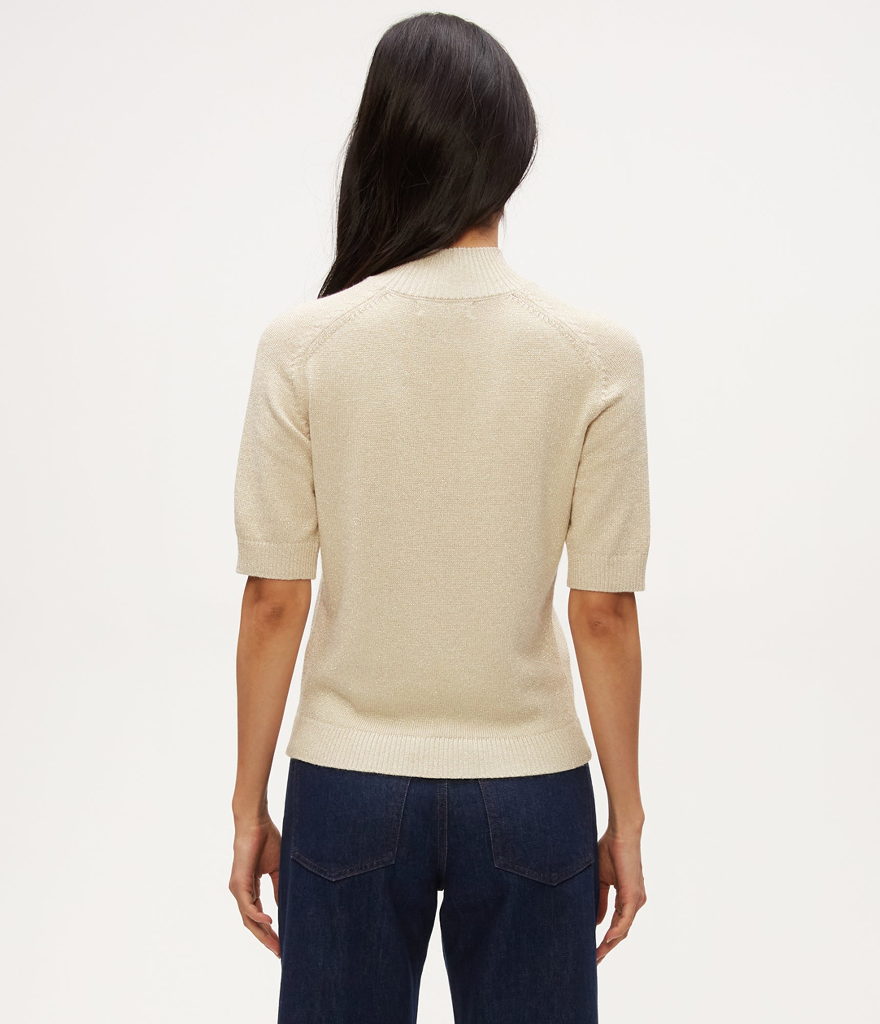 Sabel Metallic Sweater | Champagne