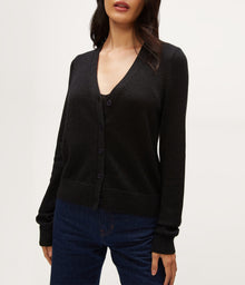 Ruiz Metallic Cardigan | Black