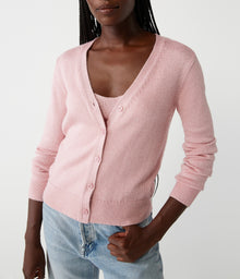 Ruiz Metallic Cardigan | Lychee