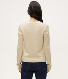 Ruiz Metallic Cardigan | Champagne