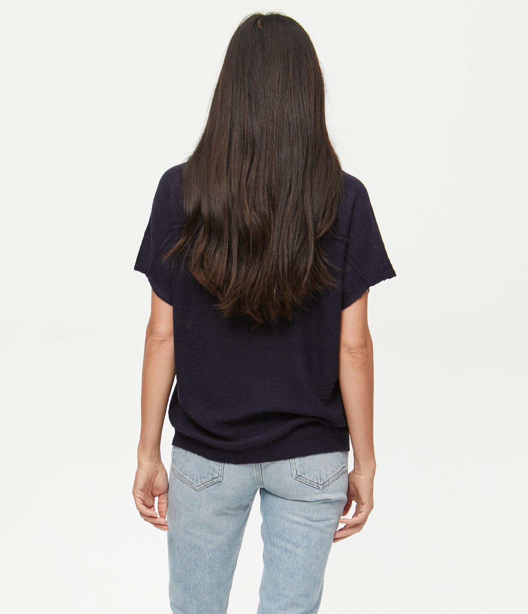 Nina V-Neck Sweater Top | Admiral