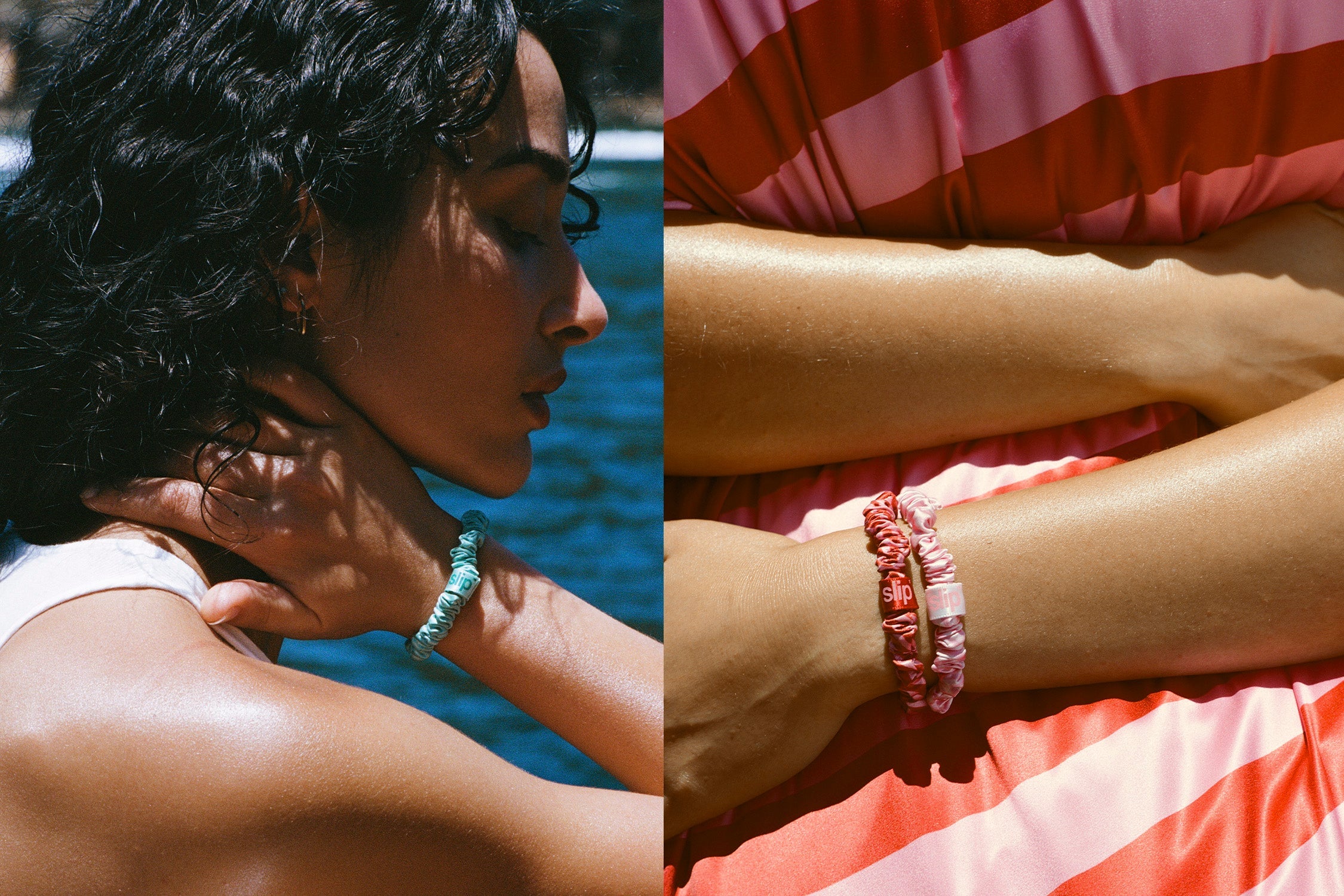 High Tide Skinny Scrunchies with Complimentary Pouch | Multi | Set of 7