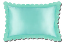 Queen Zippered Pillowcase with Scalloped Edge | Turquoise