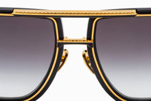 Mens | Soldier Sunglass | Black - Gold | Dark Grey Gradient
