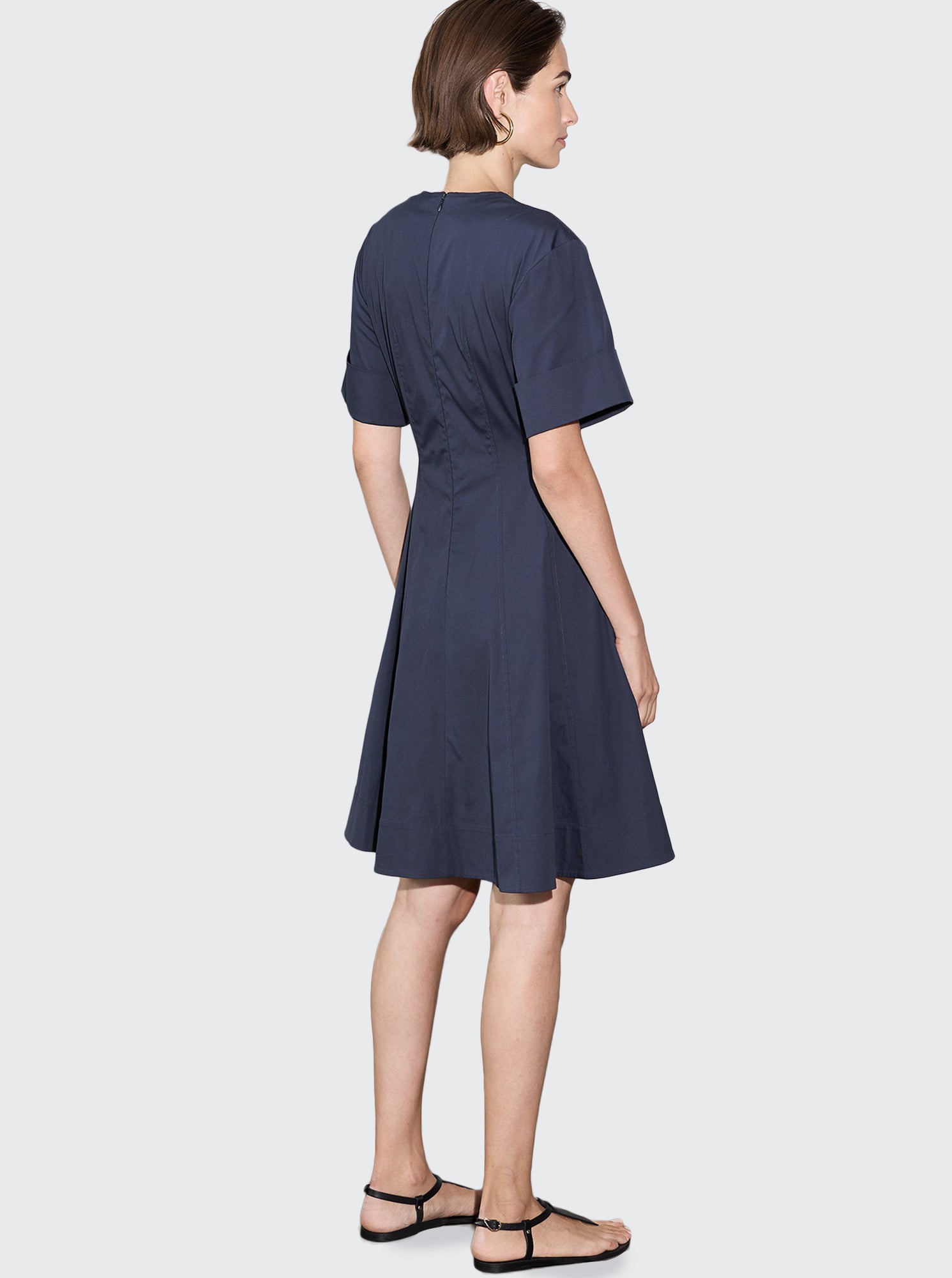 Sora Flared Dress | Navy
