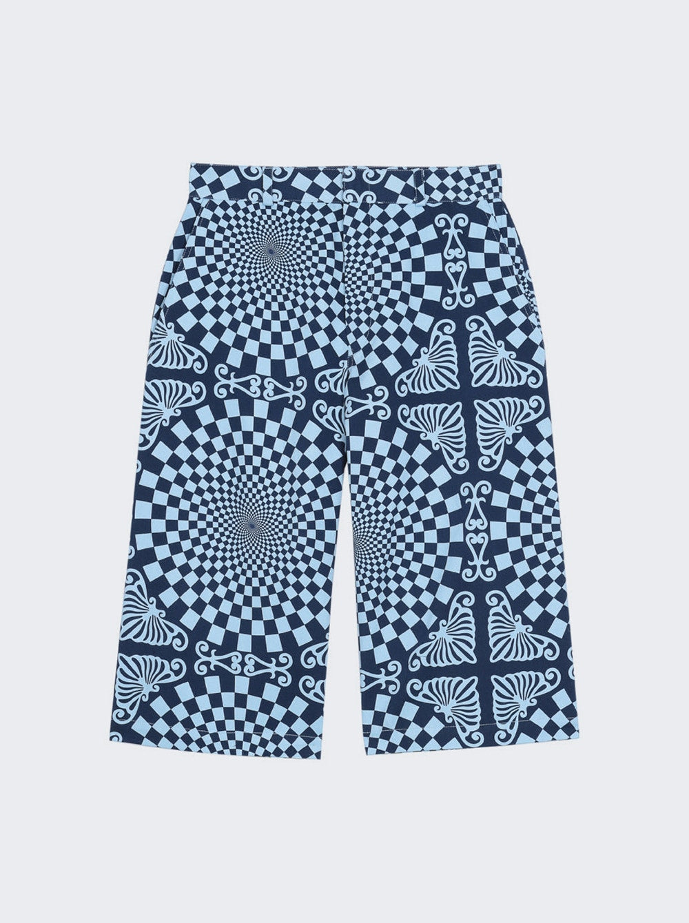 Men | BLUEMARBLE | Folk Checkerboard Print Shorts | Blue