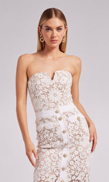 Caroline Lace Bustier | White