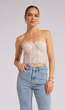 Enya Lace Bustier | French Beige