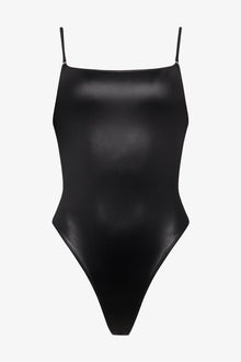 One-Piece Swimsuit With Straps - Splash | Black