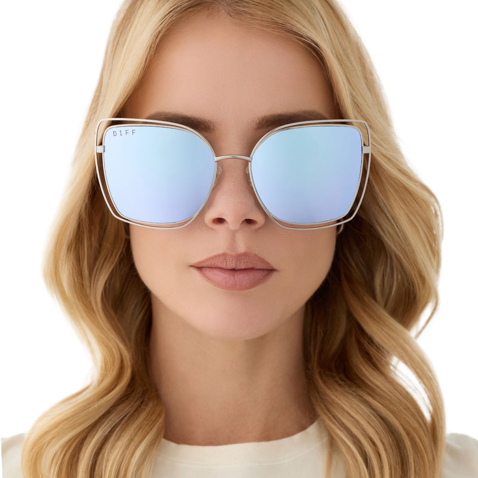 Womens | Jacqueline Sunglasses | Silver | Lavender Lenses