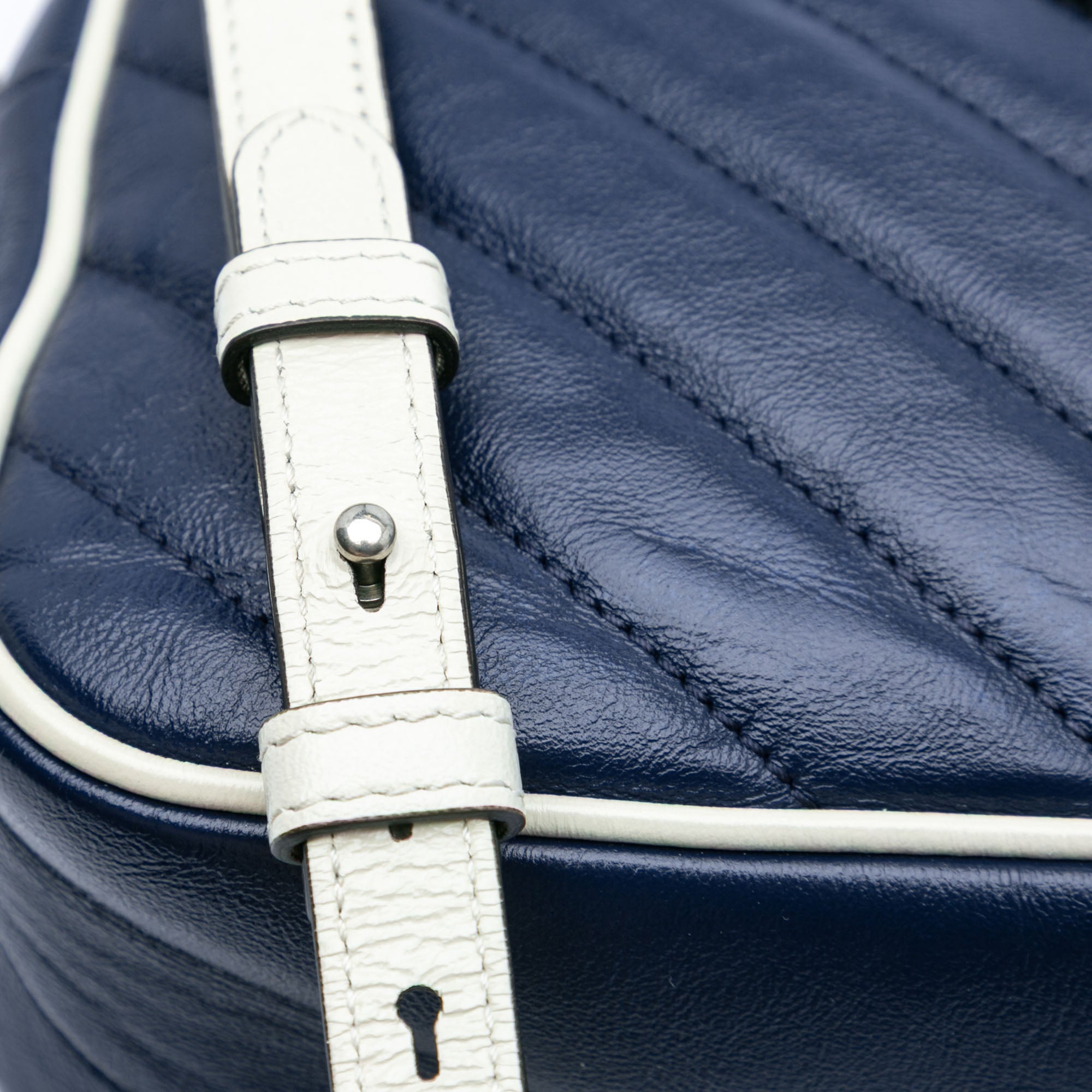 Gucci | Pre-Owned Small GG Marmont Leather Torchon Crossbody | Blue/Navy