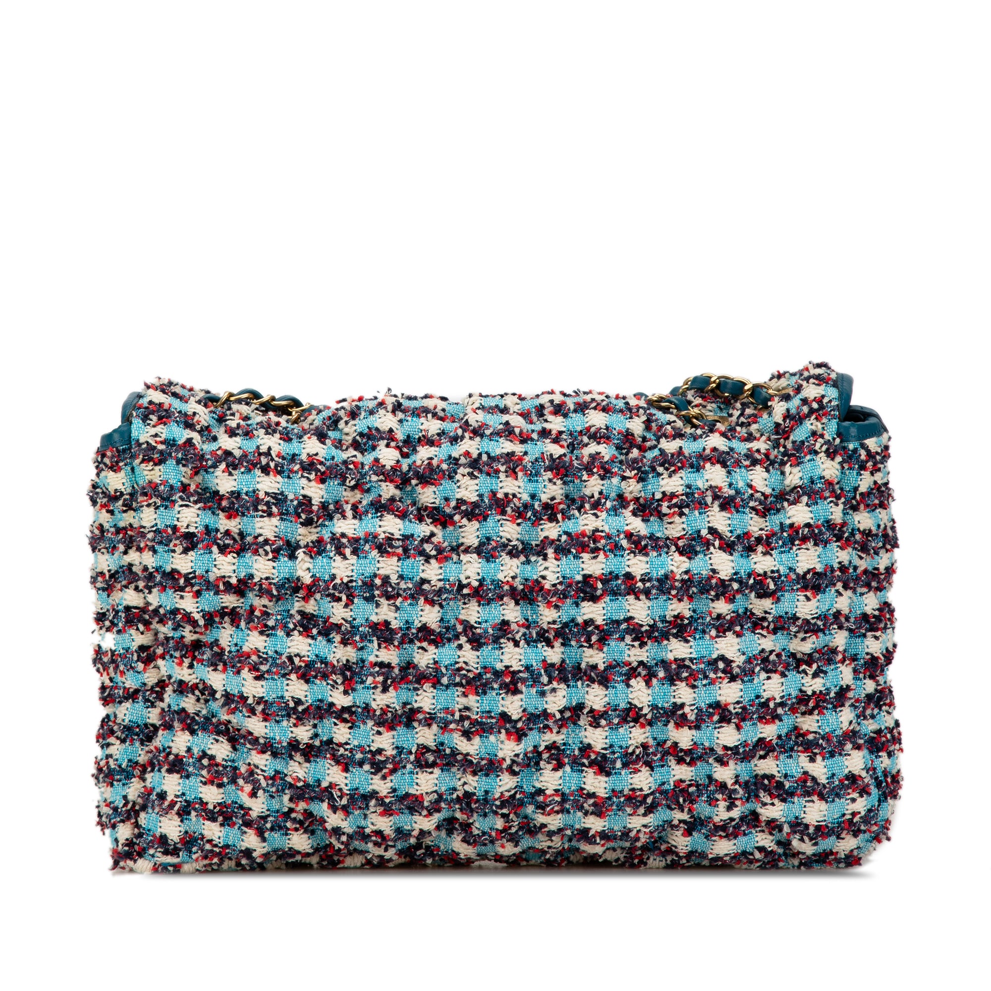 Chanel | Pre-Owned Maxi Tweed Chesterfield Single Flap | Blue