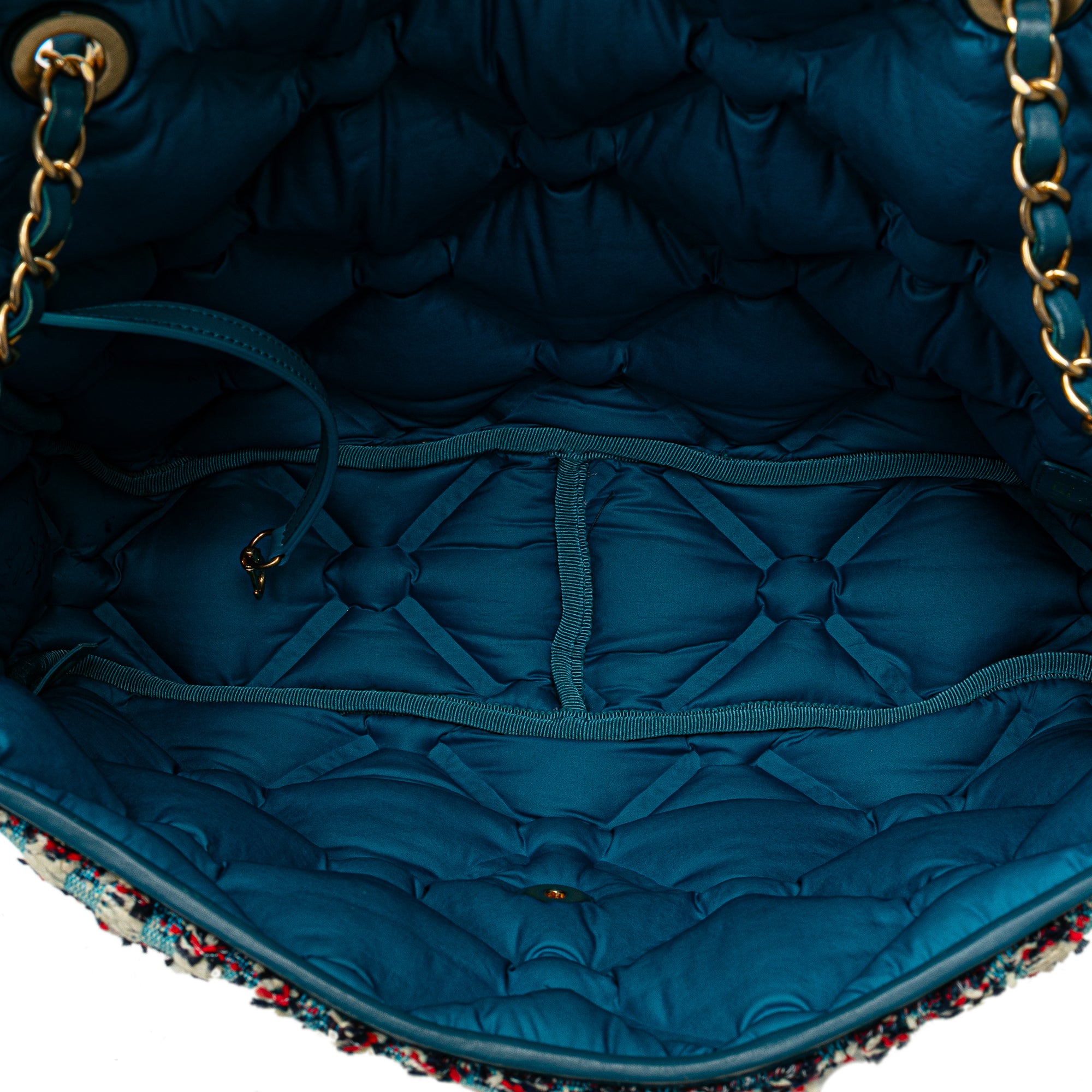 Chanel | Pre-Owned Maxi Tweed Chesterfield Single Flap | Blue