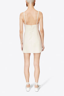 Eye-Button Mini Dress | Whipped White