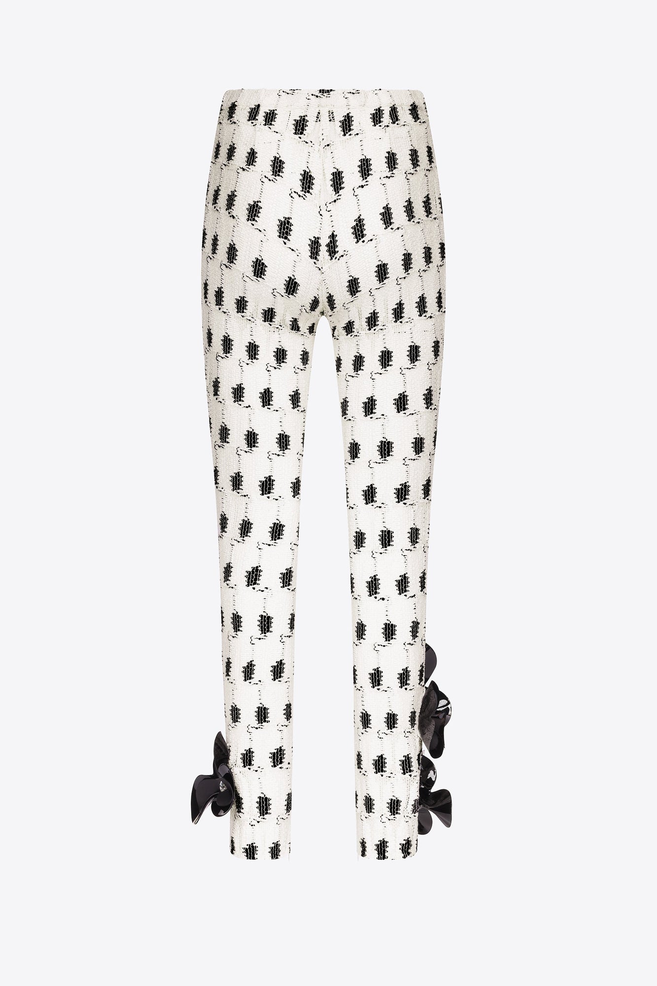 Crochet Eye Legging | Black/White