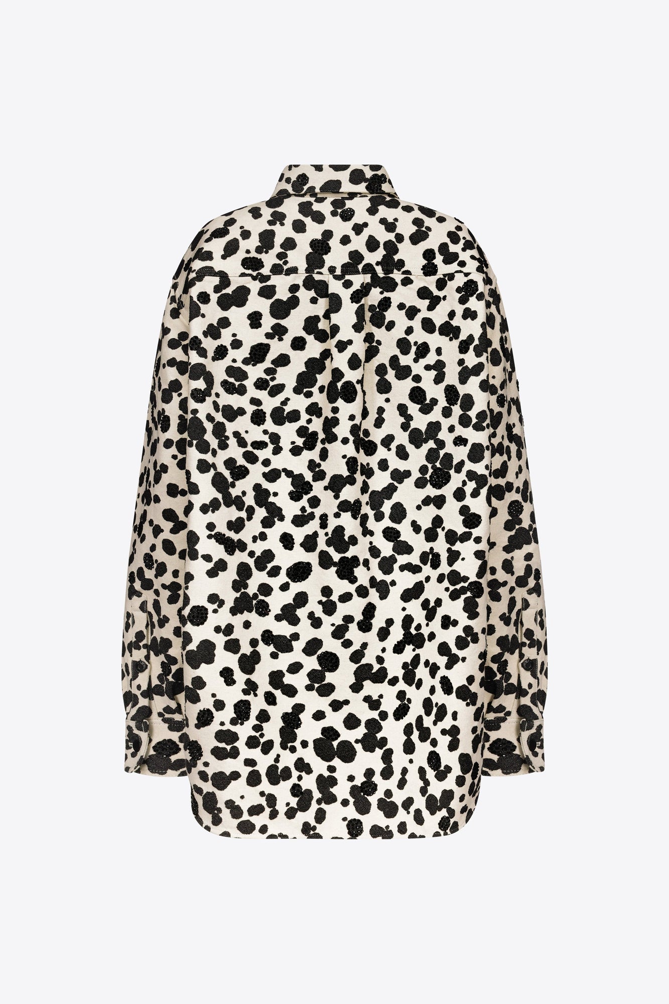 Dalmatian Denim Shirt Jacket | Black/Off White