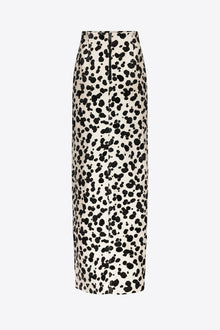 Dalmatian Denim Midi Skirt | Black/Off White