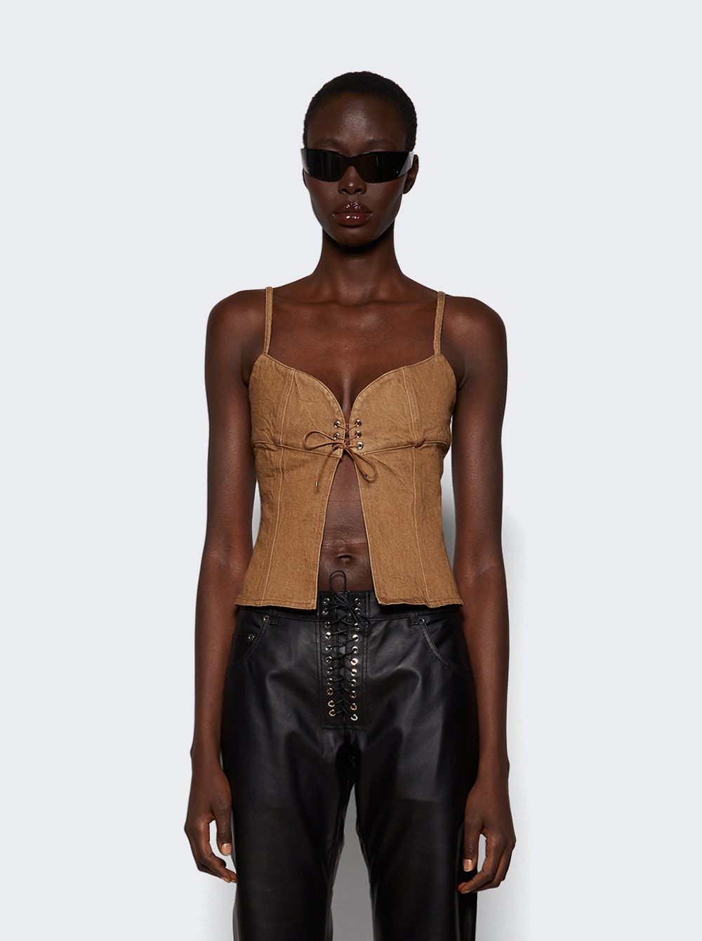 Women | Ludovic De Saint Sernin | Easy Cleavage Top | Brown