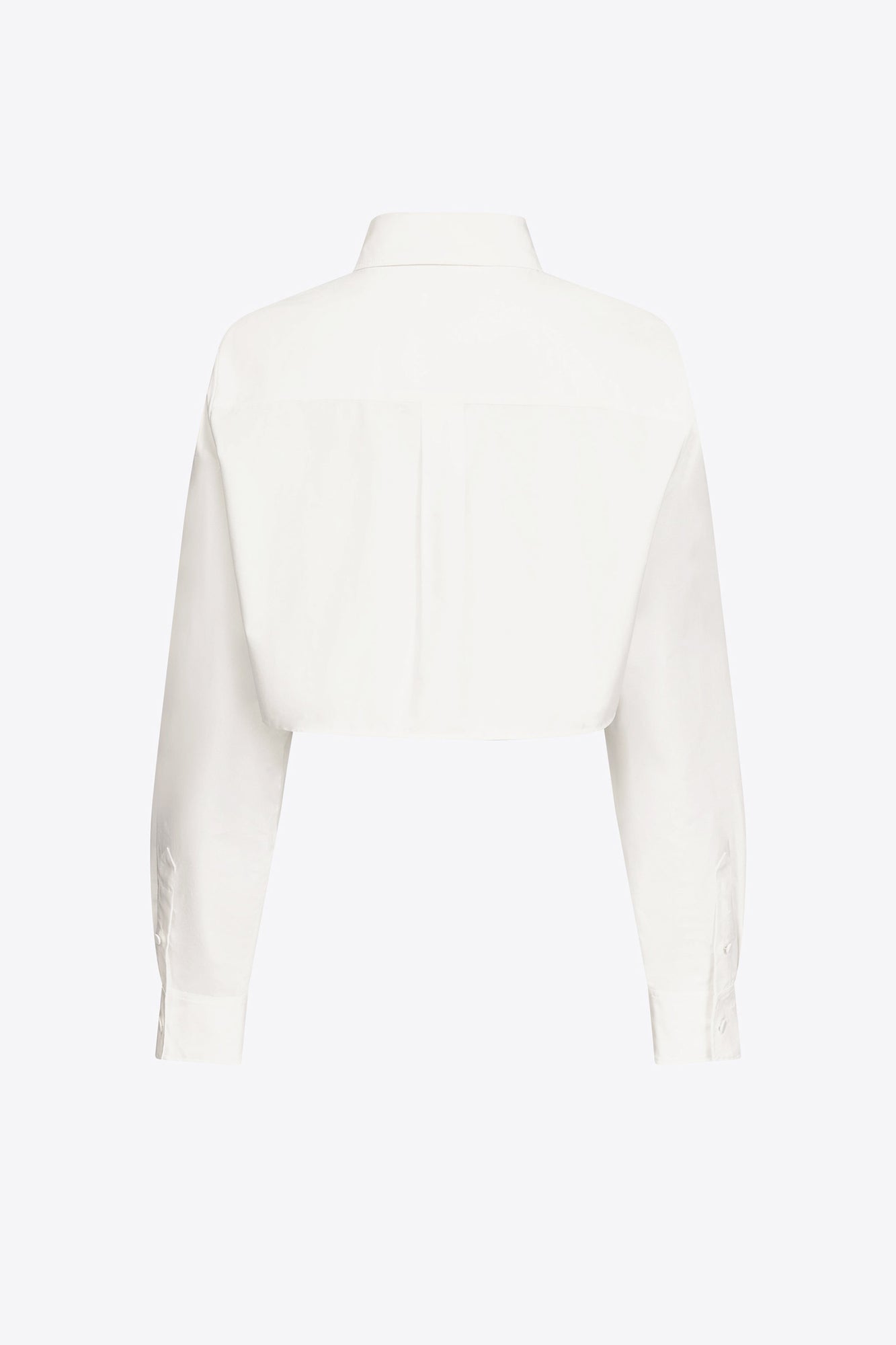 Crystal Rosette Poplin Cropped Shirt | Off White