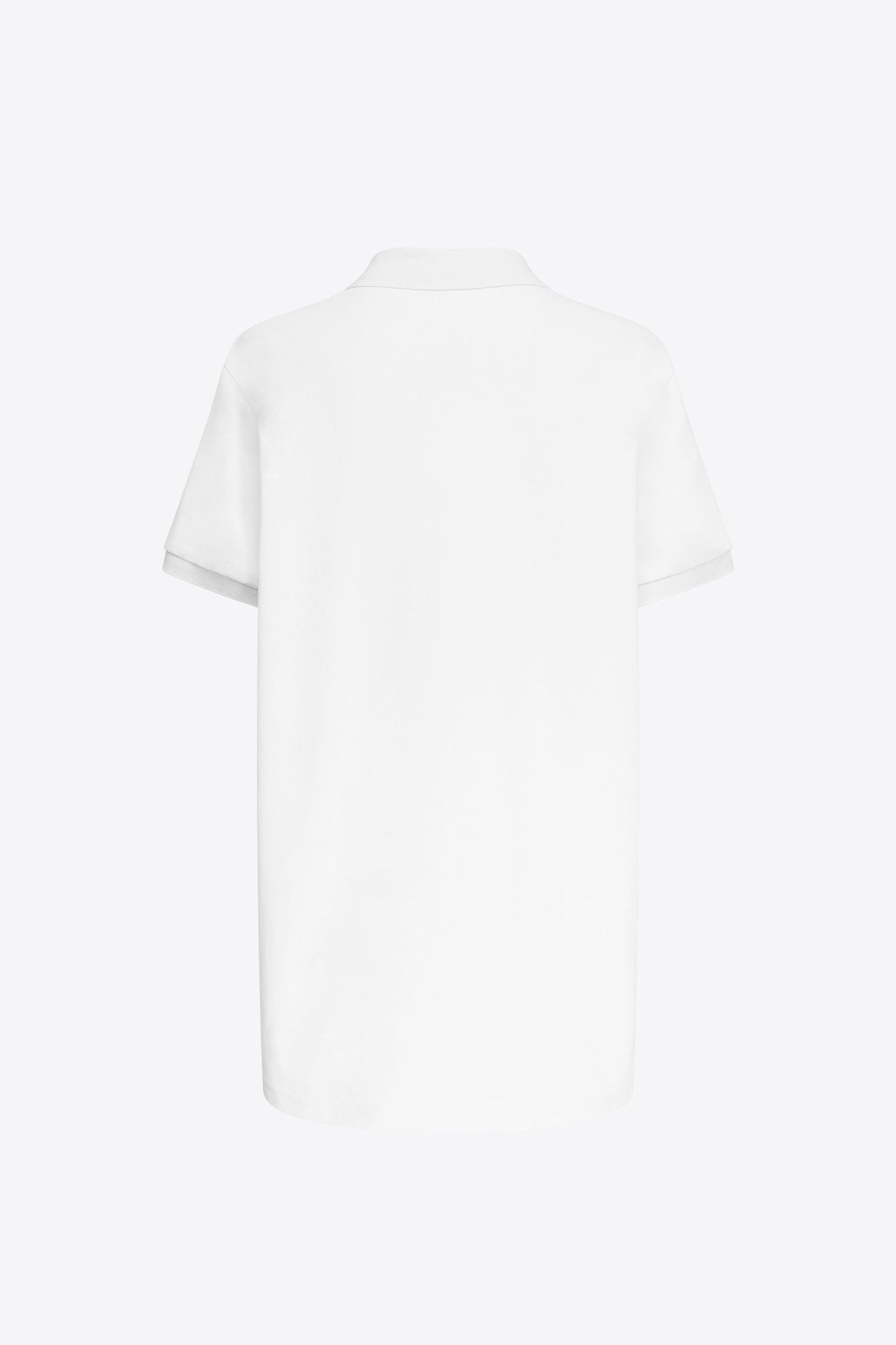 Crystal Heart Cutout Polo Dress | White