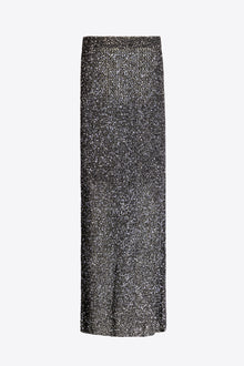 Sequin Crochet Maxi Skirt | Black