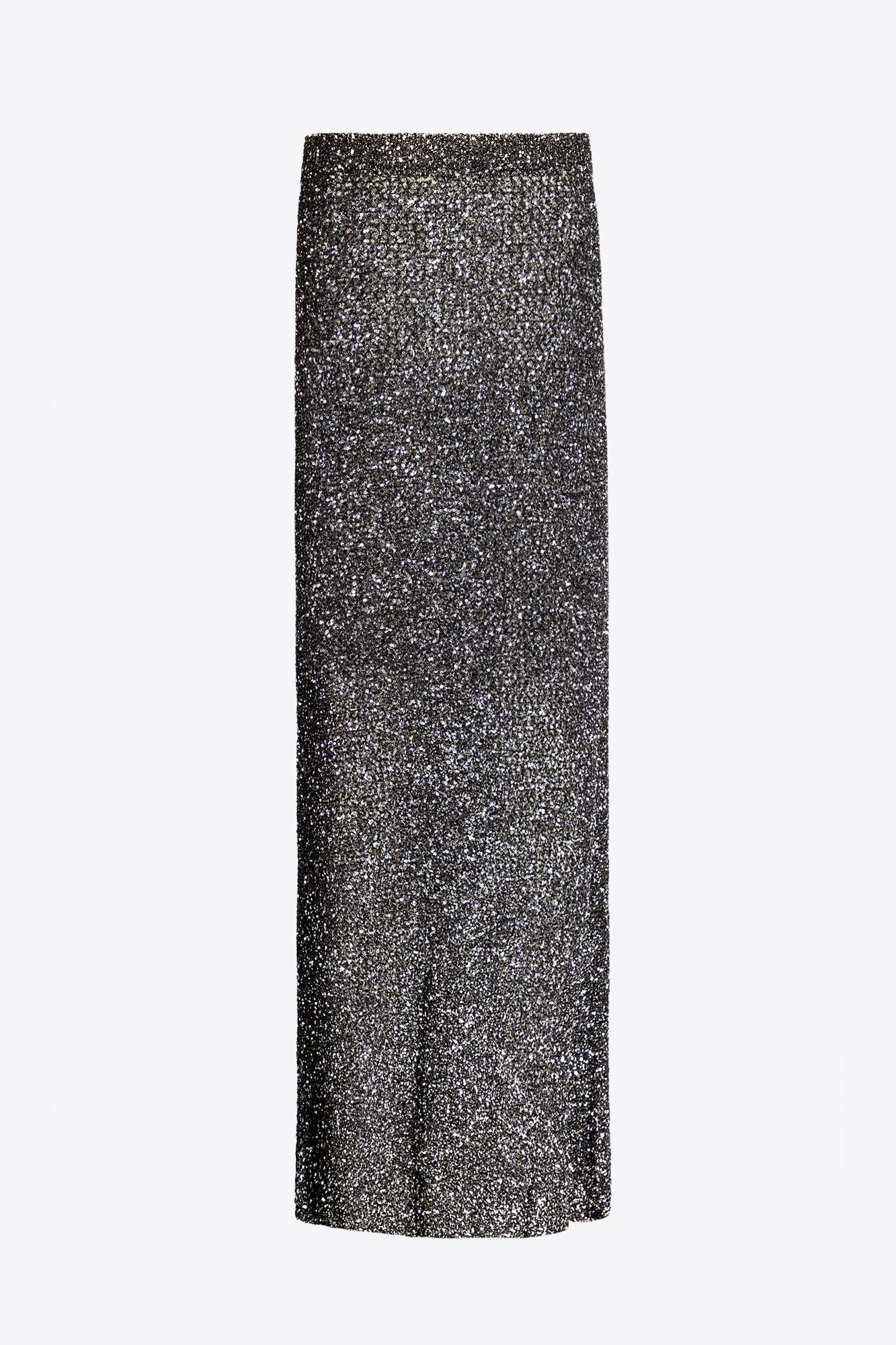 Sequin Crochet Maxi Skirt | Black