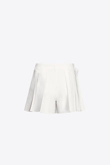 Crystal Rosette Poplin Skort | Off White